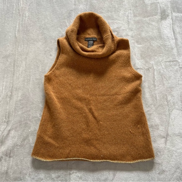 Copper Key Sweaters - Copper Key Rabbit Hair Sweater Vest Sz M Soft Cozy Fall Turtleneck Chic